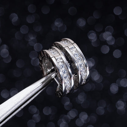 [✨Rose💎]Boucles d'oreilles mini diamants en argent ZERO 1