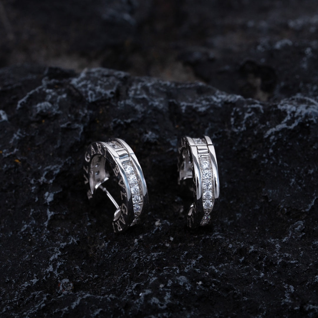 [✨Rose💎]Boucles d'oreilles mini diamants en argent ZERO 1
