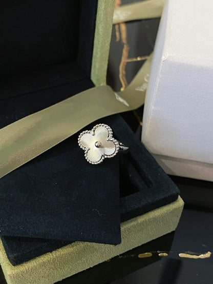 [✨Rose💎]BAGUE EN ARGENT TRÈFLE