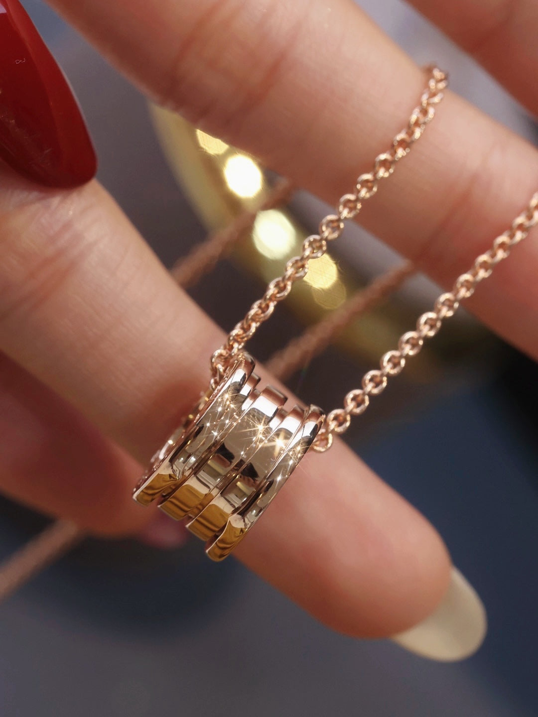 [✨Rose💎] COLLIER ZÉRO 1 EN OR ROSE