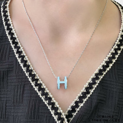 [✨Rose💎]COLLIER BLEU CIEL POP H