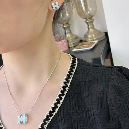 [✨Rose💎]COLLIER BLEU CIEL POP H