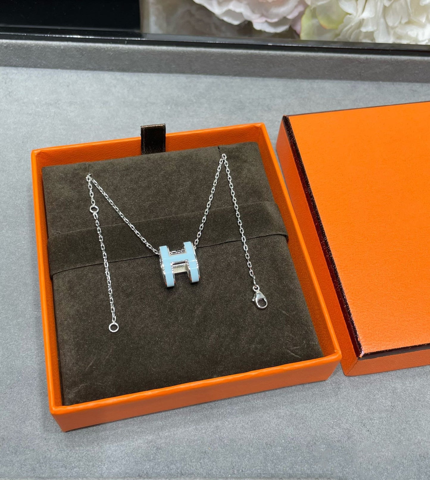 [✨Rose💎]COLLIER BLEU CIEL POP H