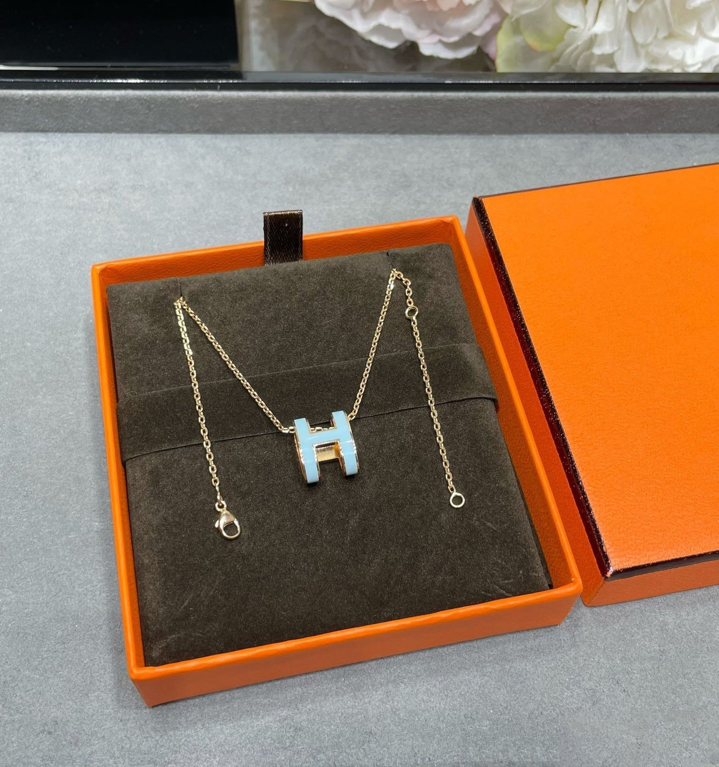 [✨Rose💎]COLLIER BLEU CIEL POP H