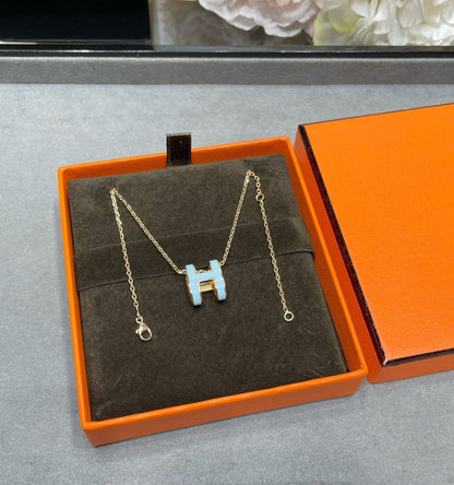 [✨Rose💎]COLLIER BLEU CIEL POP H
