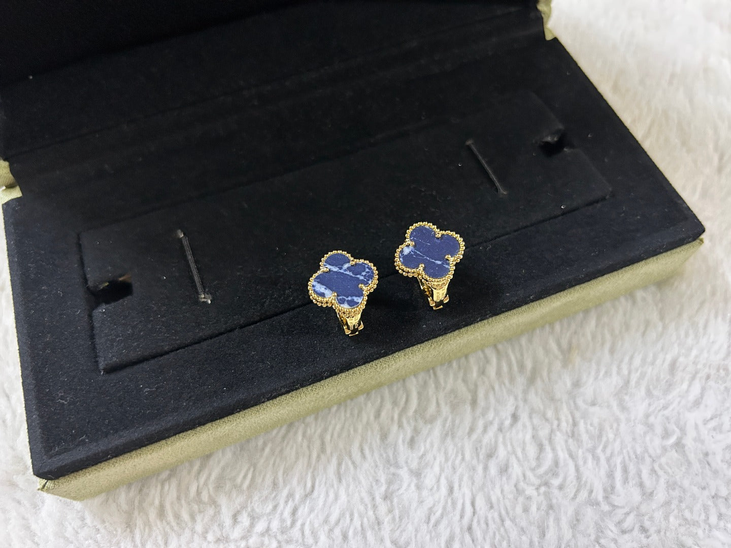[✨Rose💎]Boucles d'oreilles moyennes en pierre de trèfle
