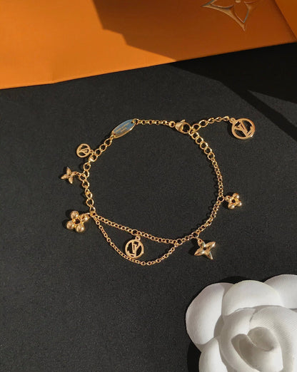 [✨Rose💎]BLOOMING PINK GOLD MOP BRACELET