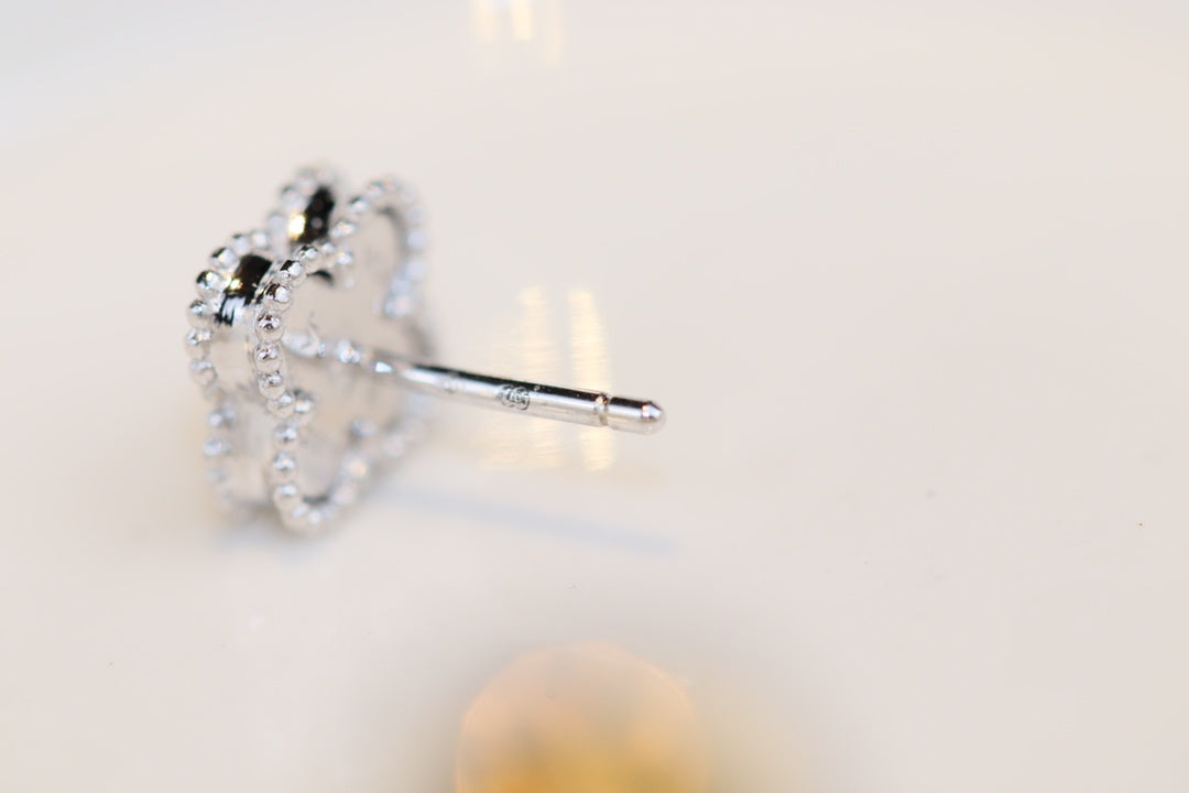 [✨Rose💎]Boucles d'oreilles Clover Mini Turquoise Argent