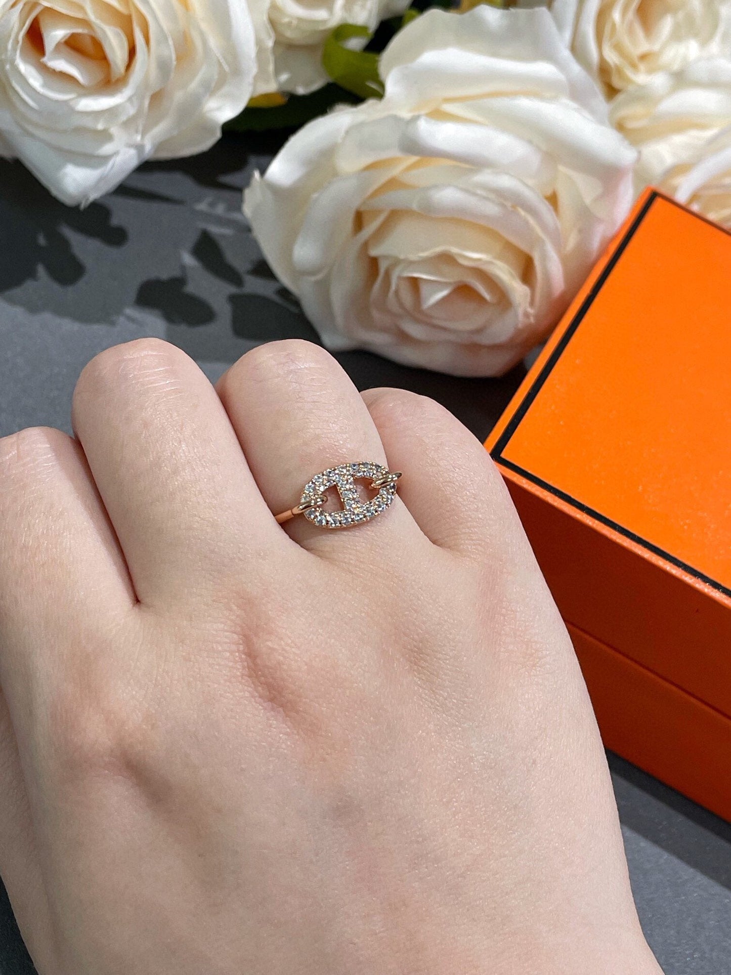 [✨Rose💎]RONDE SMALL DIAMOND RING