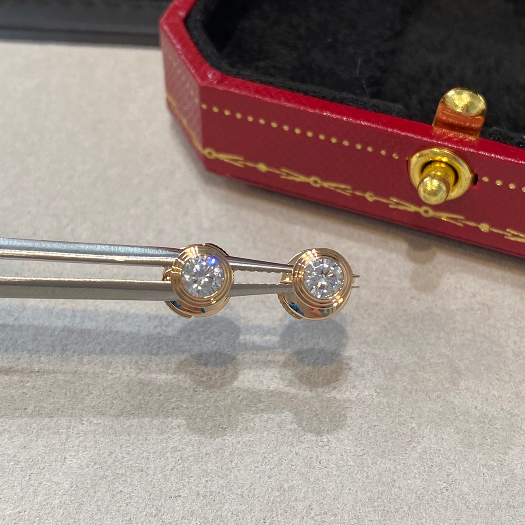[✨Rose💎]Boucles d'oreilles diamant DAMOUR