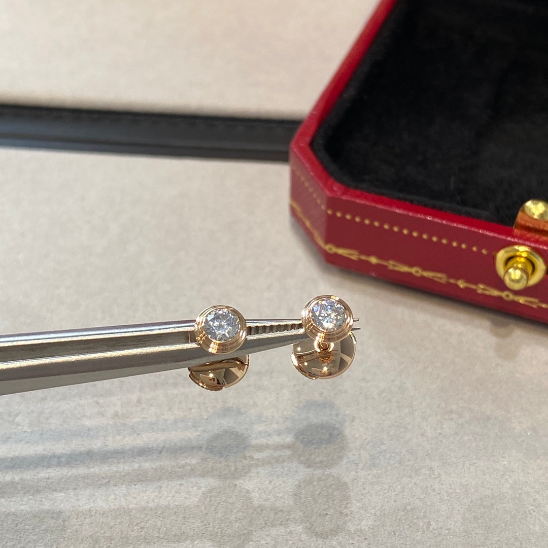 [✨Rose💎]Boucles d'oreilles diamant DAMOUR