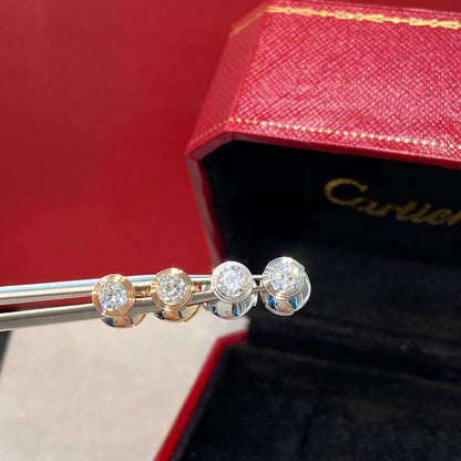 [✨Rose💎]Boucles d'oreilles diamant DAMOUR