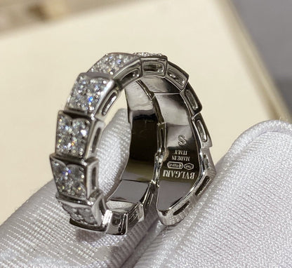 [✨Rose💎]BAGUE SERPENTI ARGENT PAVÉ DIAMANTS