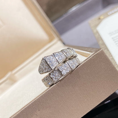 [✨Rose💎]BAGUE SERPENTI ARGENT PAVÉ DIAMANTS
