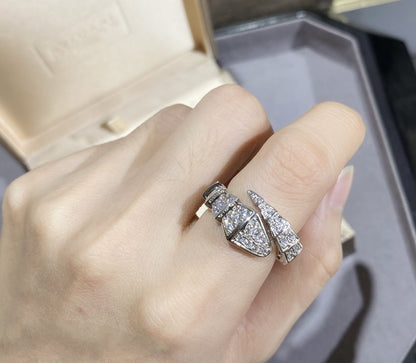 [✨Rose💎] GRANDE BAGUE SERPENTI ARGENT PAVÉ DIAMANTS