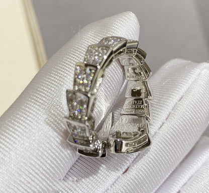 [✨Rose💎] GRANDE BAGUE SERPENTI ARGENT PAVÉ DIAMANTS