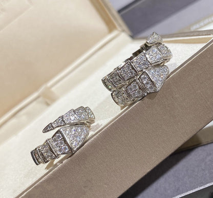 [✨Rose💎] GRANDE BAGUE SERPENTI ARGENT PAVÉ DIAMANTS