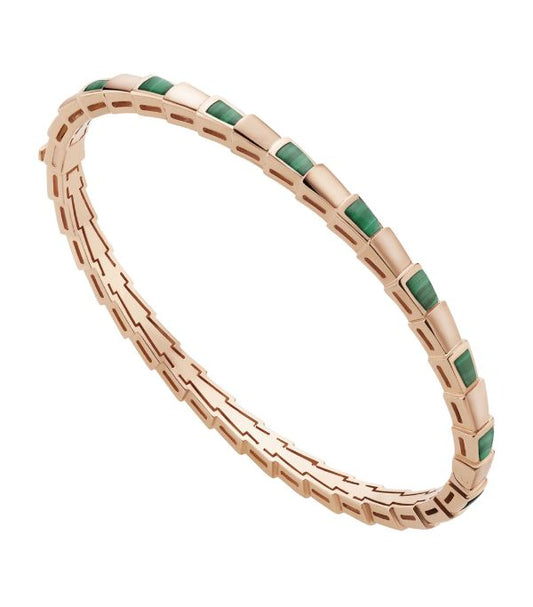 [✨Rose💎]SERPENTI BRACELET PINK GOLD MALACHITE