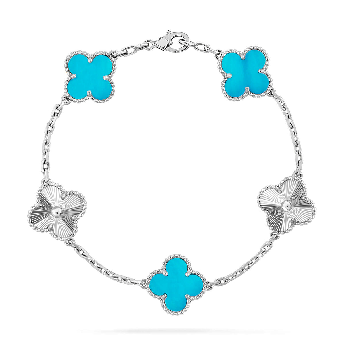 [✨Rose💎] CLOVER 5 MOTIF TURQUOISE BRACELET COLLECTION