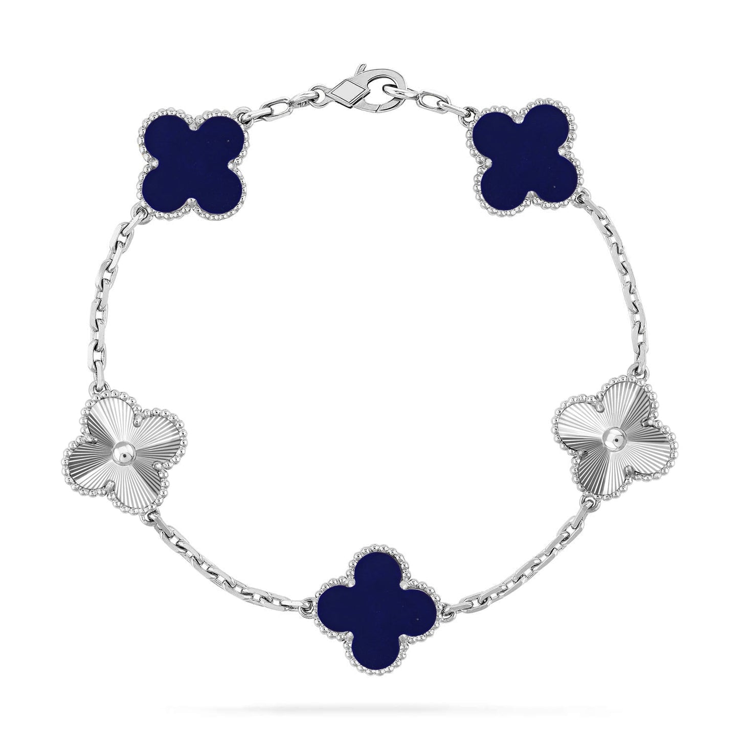 [✨Rose💎]CLOVER 5 MOTIF LAPIS LAZULI BRACELET COLLECTION