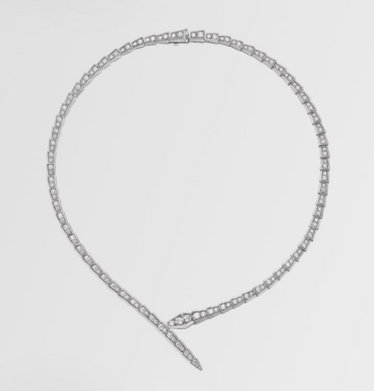 [✨Rose💎]SERPENTI-INSPIRED FULL DIAMOND SUITE (NECKLACE & EARRINGS)