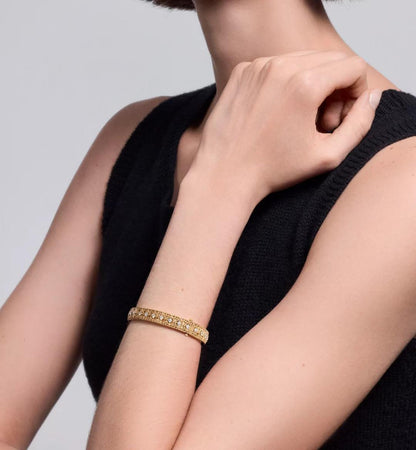 [✨Rose💎】2026 WOVEN-PATTERN BRACELET SET WITH FULL DIAMOND INLAY THREE-COLORS
