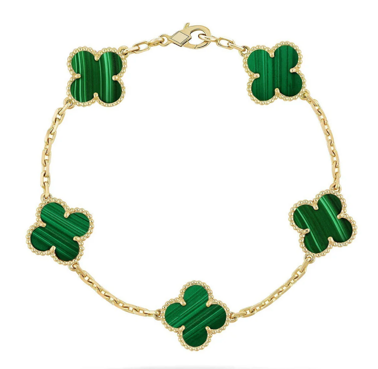 [✨Rose💎] COLLIER TRÈFLE 10 MOTIFS ONYX