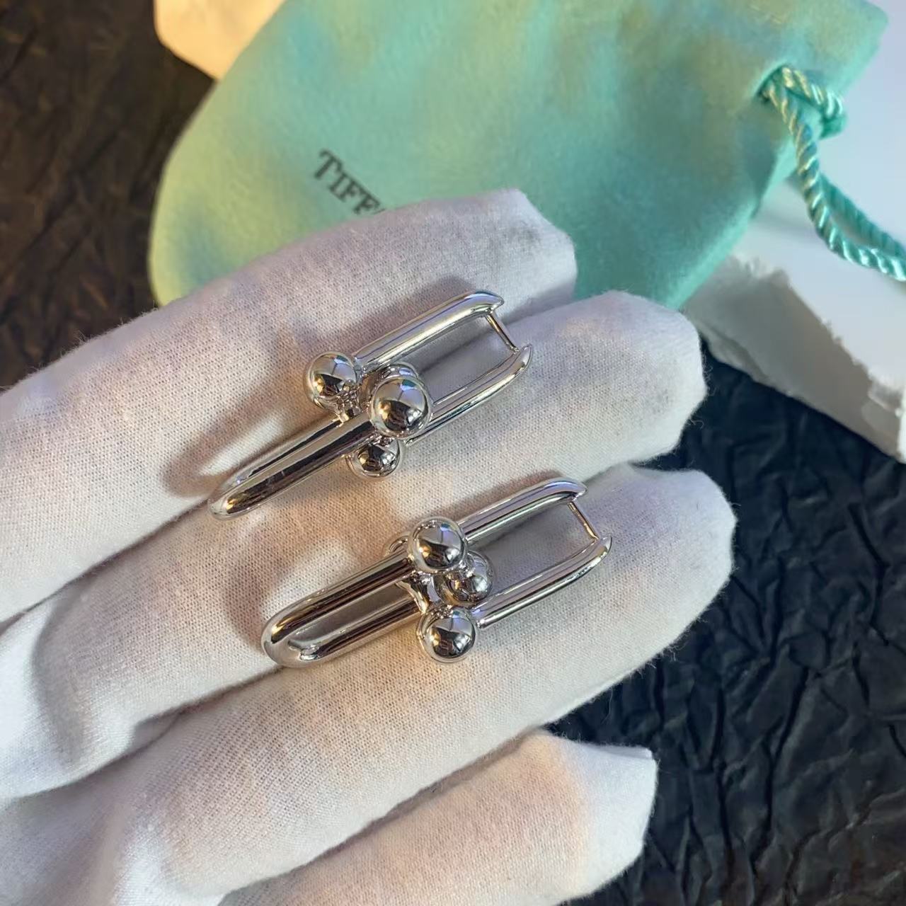 [✨Rose💎]Boucles d'oreilles Clover Comos en diamants en argent