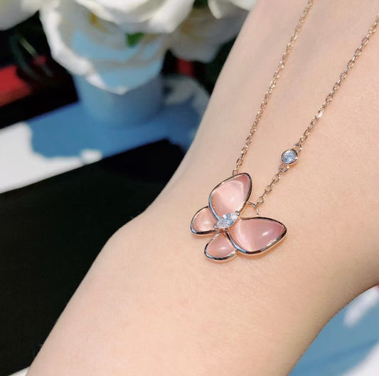 [✨Rose💎] COLLIER PAPILLON ET DIAMANT