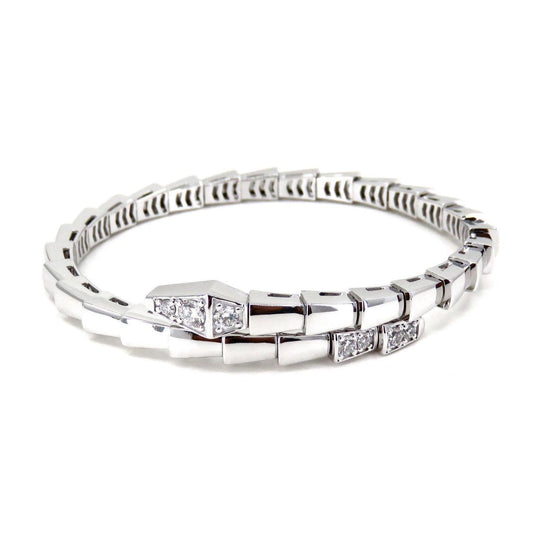 [✨Rose💎]SERPENTI BRACELET DIAMONDS SILVER