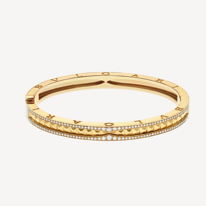 [✨Rose💎]BRACELET ZÉRO 1 SPIRALE ET PAVÉ DIAMANTS EN OR