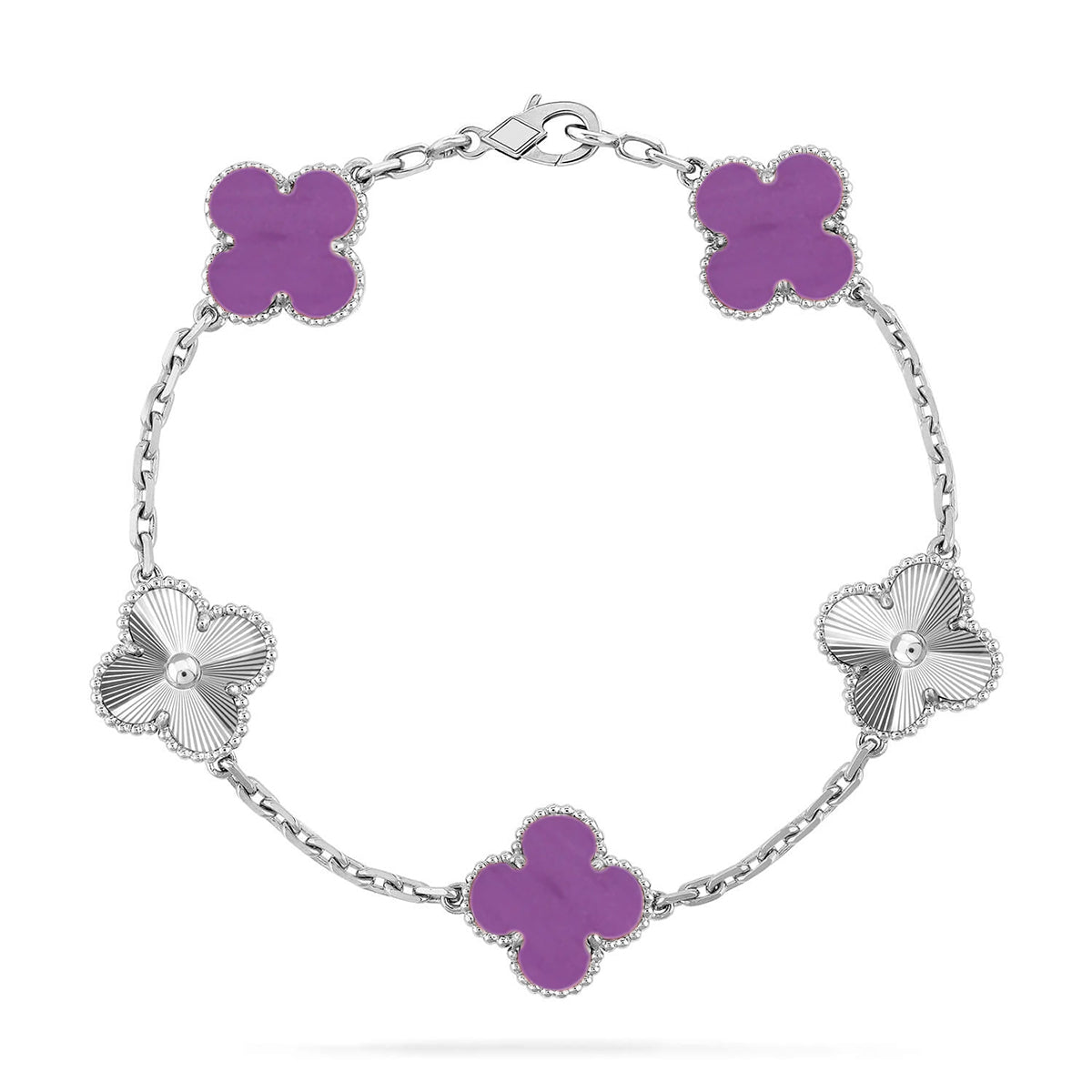 [✨Rose💎] CLOVER 5 MOTIF VIOLET BRACELET COLLECTION