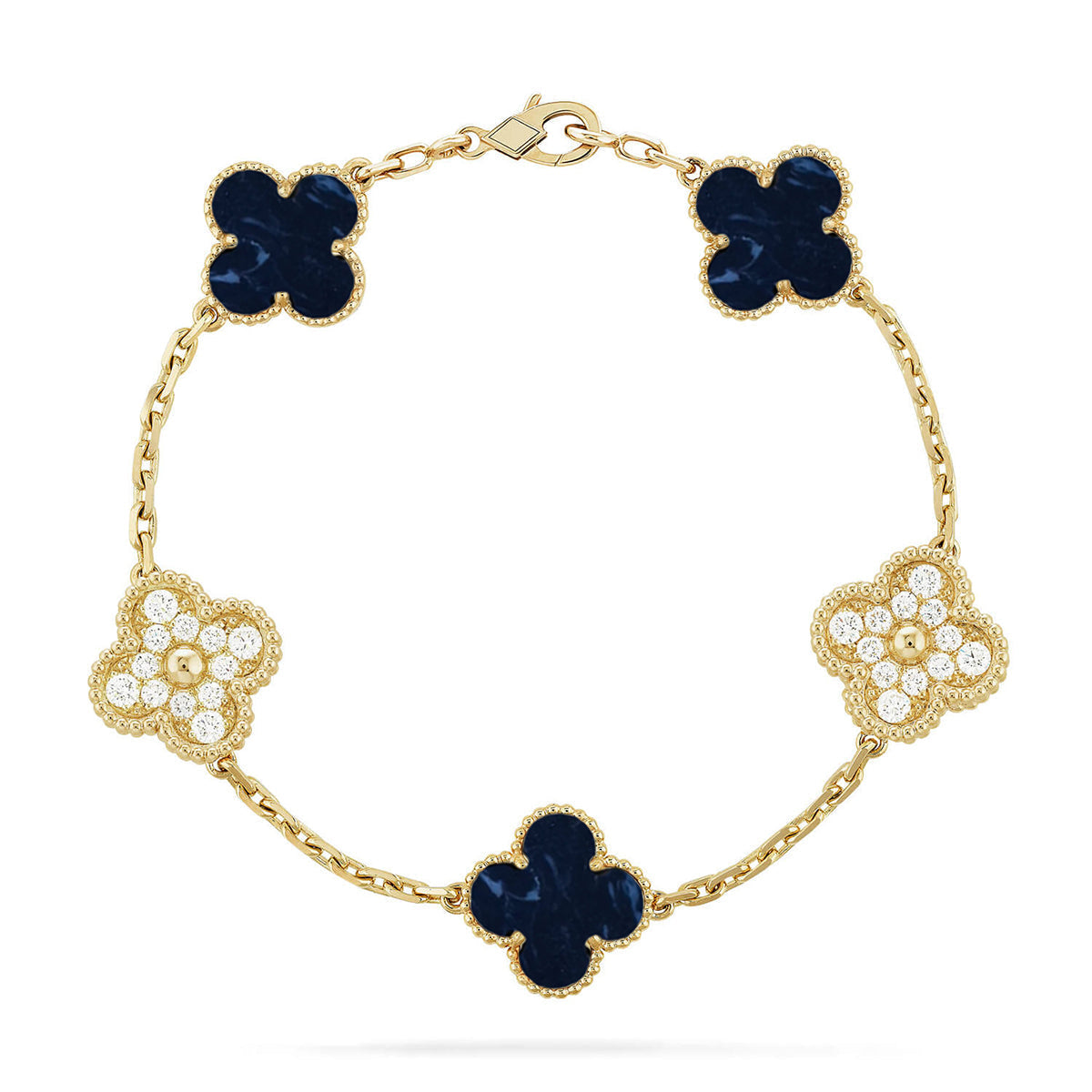 [✨Rose💎]CLOVER 5 MOTIF PIETERSITE BRACELET COLLECTION