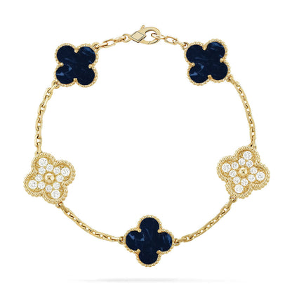 [✨Rose💎]CLOVER 5 MOTIF PIETERSITE BRACELET COLLECTION