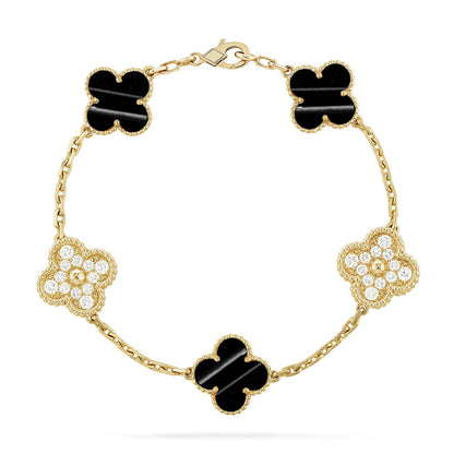 [✨Rose💎] CLOVER 5 MOTIF PULSAR STONE BRACELET COLLECTION