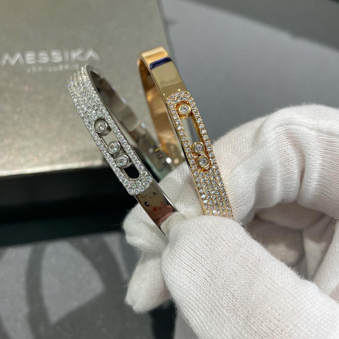 [✨Rose💎]Move Noa Rose Gold Pav茅 Diamond Bangle Bracelet