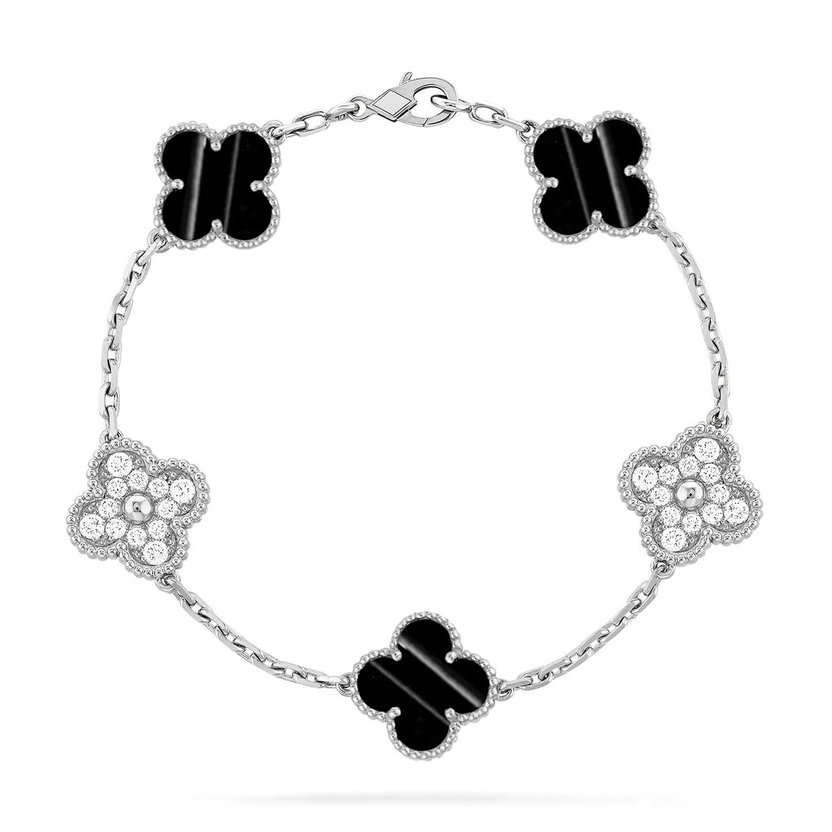 [✨Rose💎] CLOVER 5 MOTIF PULSAR STONE BRACELET COLLECTION