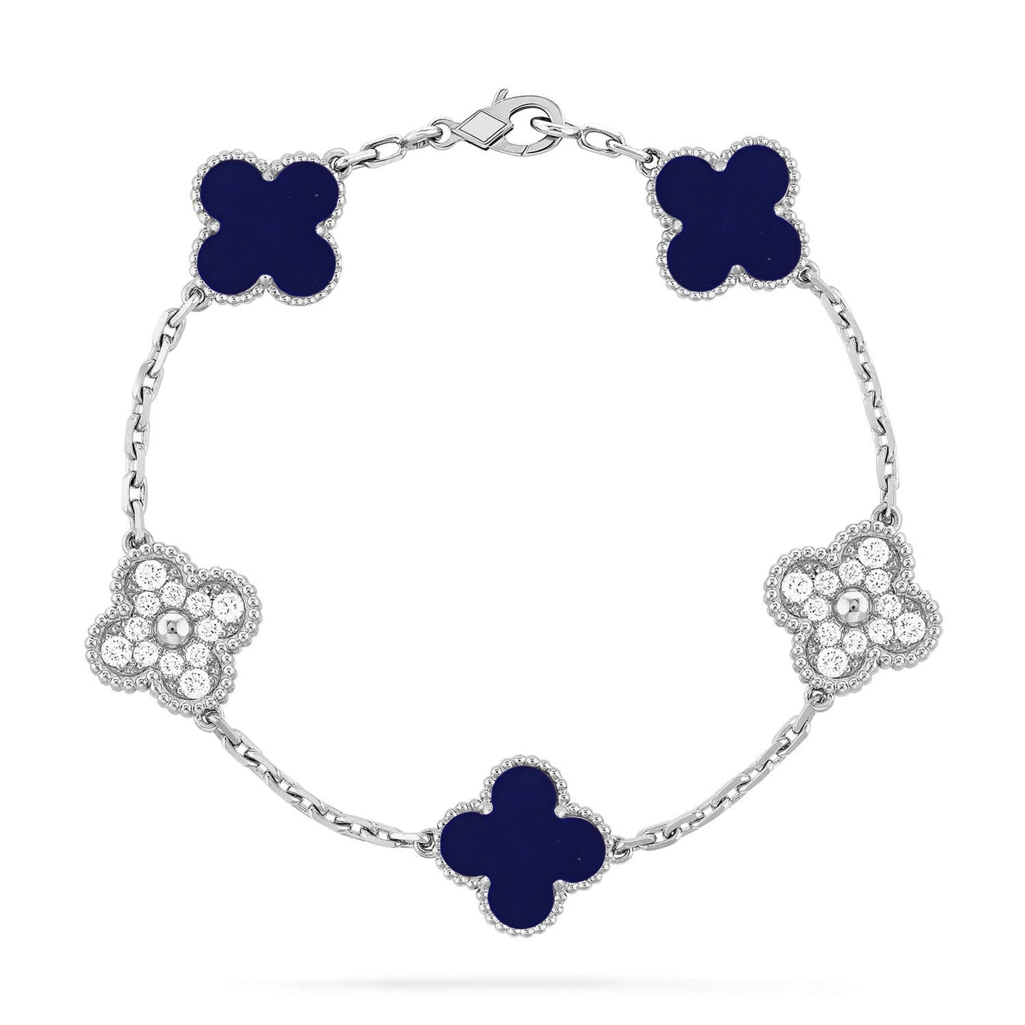 [✨Rose💎]CLOVER 5 MOTIF LAPIS LAZULI BRACELET COLLECTION