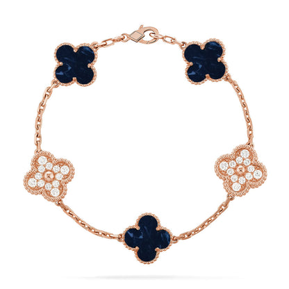 [✨Rose💎]CLOVER 5 MOTIF PIETERSITE BRACELET COLLECTION
