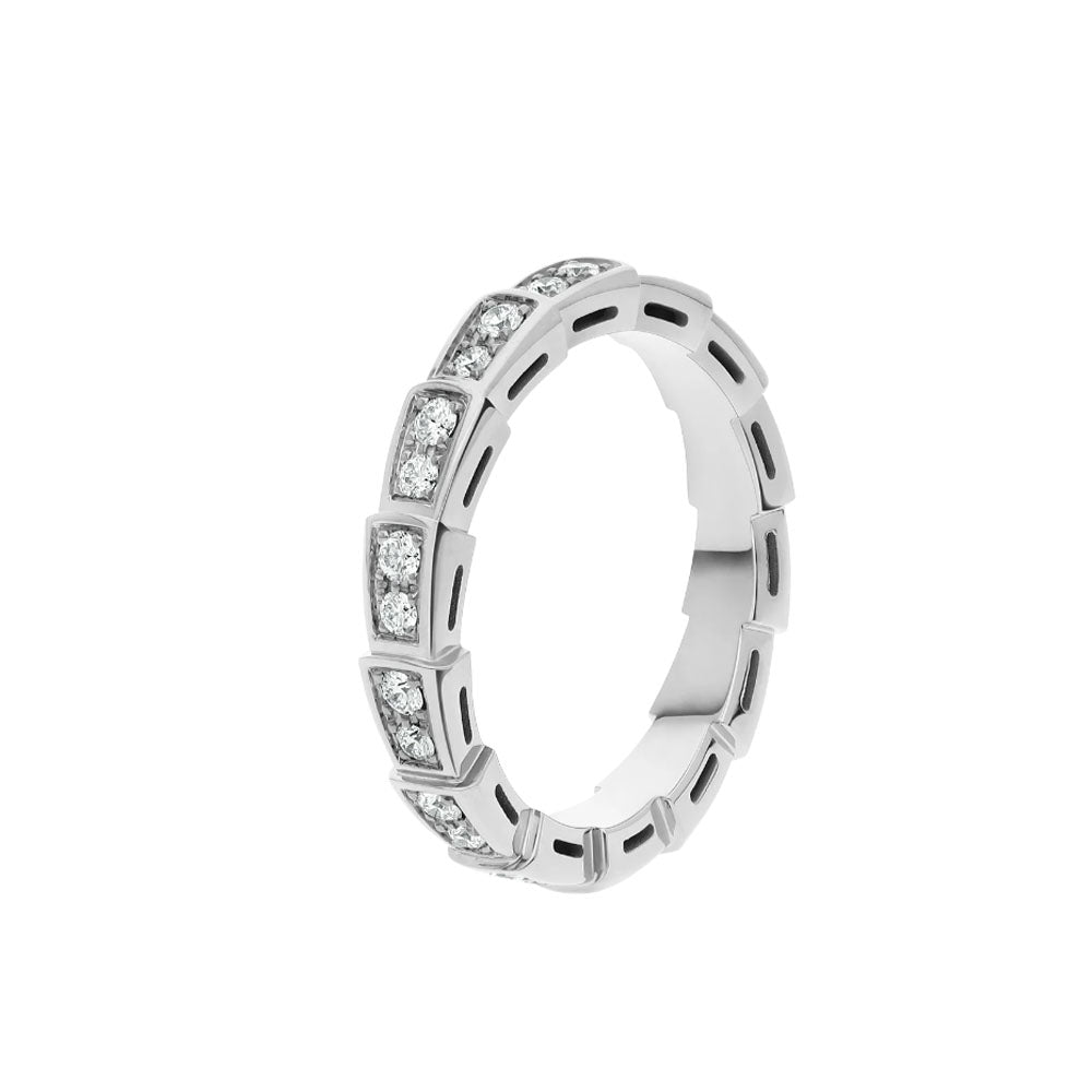 [✨Rose💎]BAGUE SERPENTI ARGENT PAVÉ DIAMANTS 3MM
