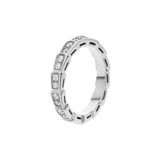 [✨Rose💎]BAGUE SERPENTI ARGENT PAVÉ DIAMANTS 3MM