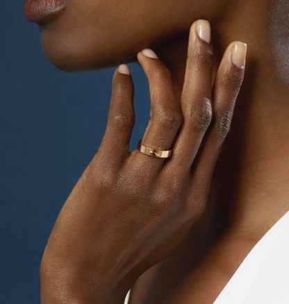 [✨Rose💎]BAGUE ALLIANCE LIENS VIDENCE 4MM