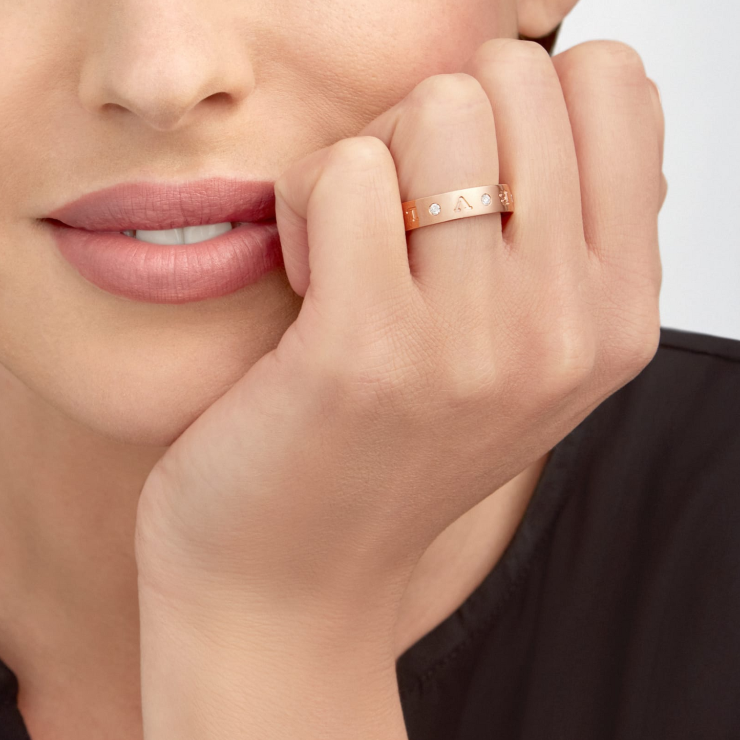 [✨Rose💎] ZERO 1 ESSENTIAL BAGUE EN OR ROSE AVEC DIAMANTS