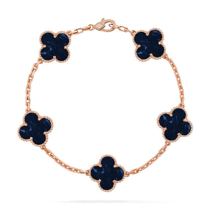 [✨Rose💎]CLOVER 5 MOTIF PIETERSITE BRACELET COLLECTION