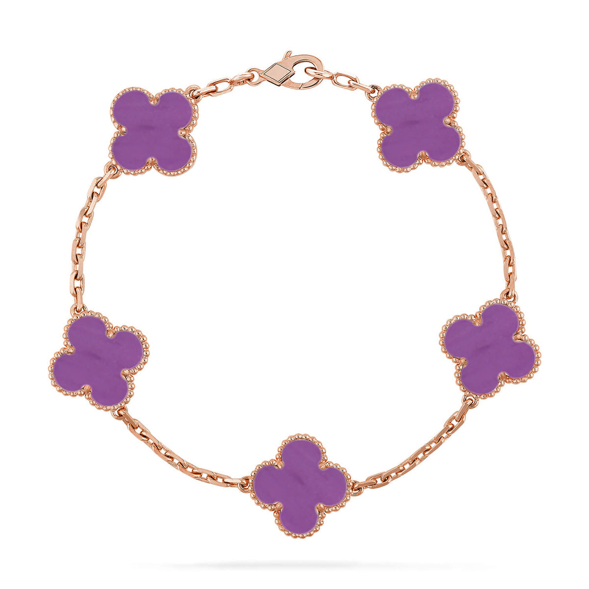 [✨Rose💎] CLOVER 5 MOTIF VIOLET BRACELET COLLECTION