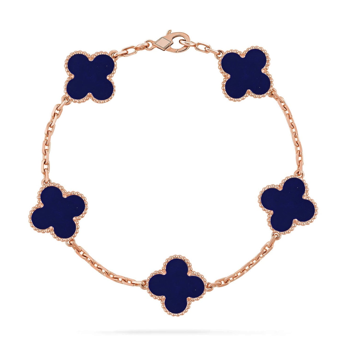 [✨Rose💎]CLOVER 5 MOTIF LAPIS LAZULI BRACELET COLLECTION