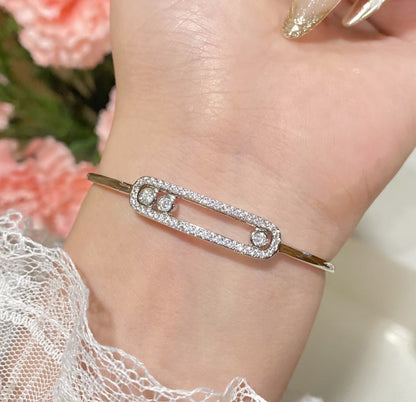 [✨Rose💎]Move Pav茅 Diamond Bangle Bracelet M