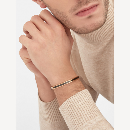[✨Rose💎]BRACELET ZÉRO 1 EN OR ROSE AVEC CÉRAMIQUE NOIRE