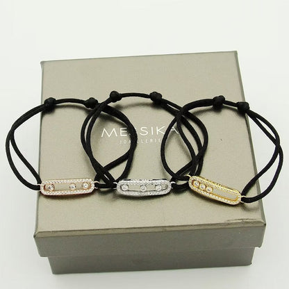 [✨Rose💎]Messika Care(s) pink cord pav茅 bracelet