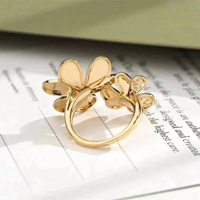 [✨Rose💎]BAGUE EN OR ET DIAMANTS CLOVER COMOS